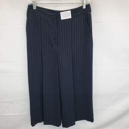 Wm TopShop Cropped Wide Navy Stripe Culottes Skirt Pants Sz 6
