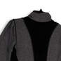 Womens Gray Heather Mock Neck Quarter Zip Long Sleeve Pullover Jacket Sz M image number 4