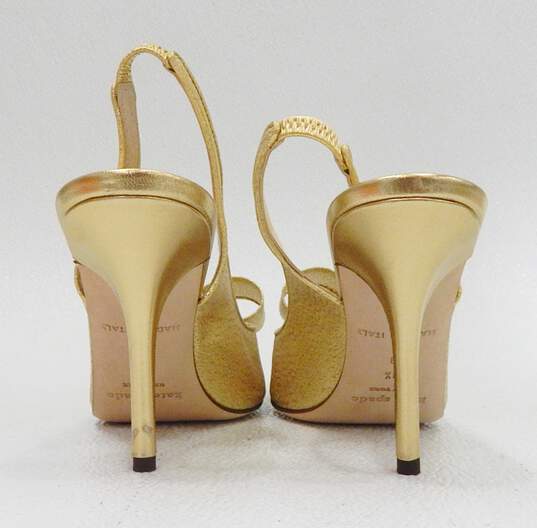 Kate Spade New York Gold Sparkle Heels Size 8.5 image number 3