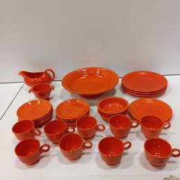 Set of Assorted Homer Laughlin Fiesta Orange Dishes