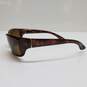 RAY-BAN RB4115 POLARIZED BROWN TORTOISE WRAP SUNGLASSES image number 3