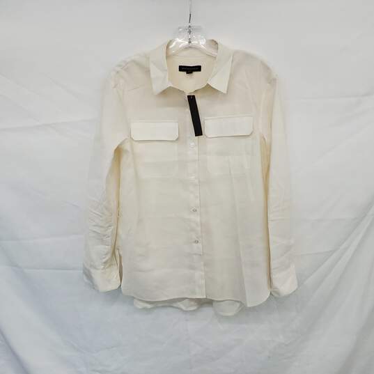 Banana Republic White Button Up Shirt WM Size S NWT image number 1