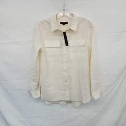 Banana Republic White Button Up Shirt WM Size S NWT