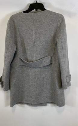 Zara Womens Gray Long Sleeve V-Neck Double Breasted Pea Coat Size Medium alternative image