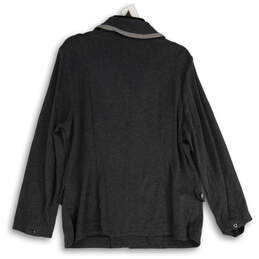 Womens Black Notch Lapel Long Sleeve Three Button Crew Blazer Size XL alternative image