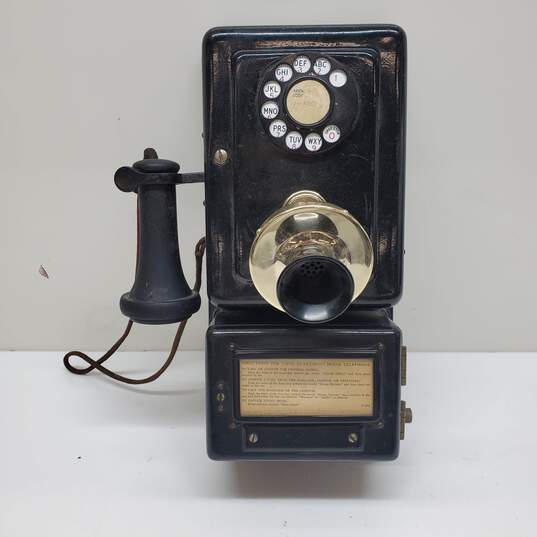 1920s Antique Vintage Western Electric Apartment Wall Phone Telephone UNTESTED image number 1