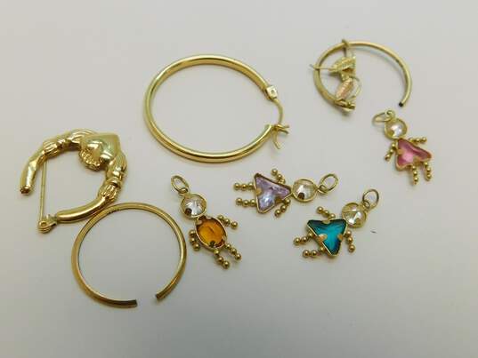 14k gold and stones scrap jewelry, 4.6g image number 2