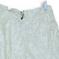 Womens White Sequin Culottes Stretch Wide Leg Capri Pants Size Small image number 3
