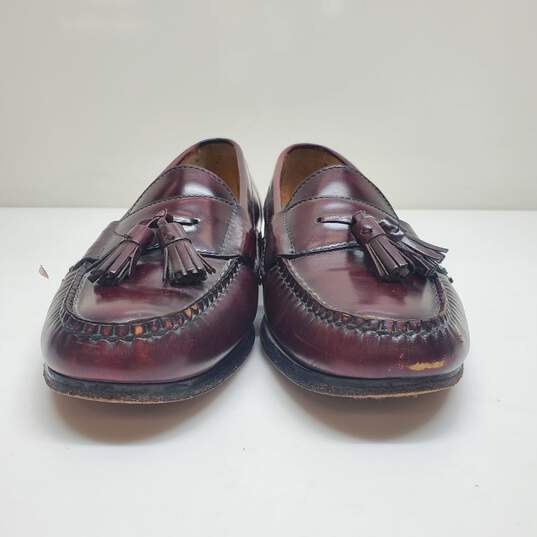 Cole Haan Burgundy Leather Tassel Loafers Men's Size 9.5 D image number 2