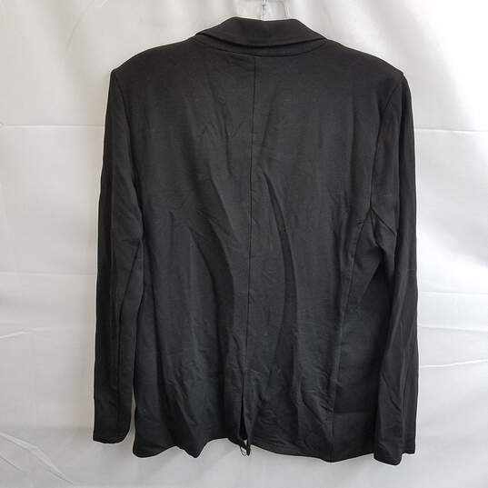 Tahari Women's Black Wool Blend One Button Blazer Size M image number 2