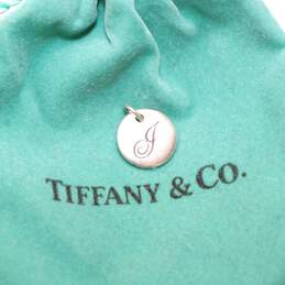 Tiffany & Co. Sterling Silver Monogram 'J' Pendant - 2.05g