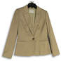 Womens Tan Notch Lapel Long Sleeve Single Breasted One Button Blazer Size 6 image number 1