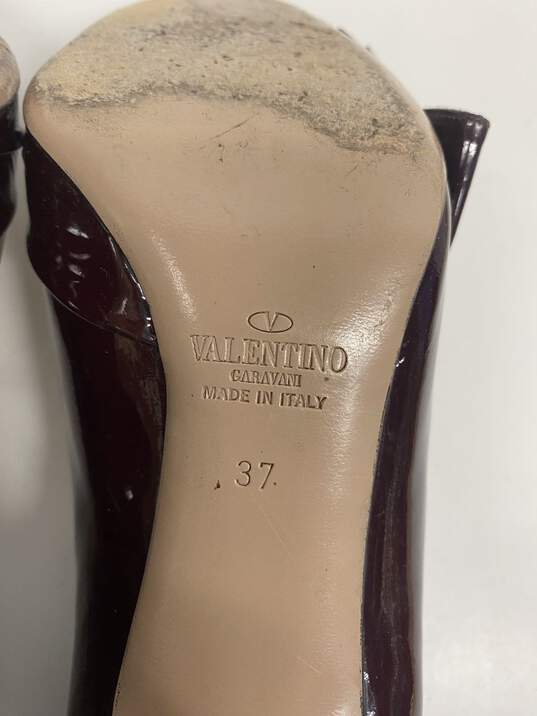 Authentic Valentino Garavani Maroon Pump Heel W 6.5 image number 6