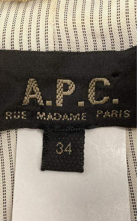A.P.C Rue Madame Paris Tan Coat - Size 34 image number 3