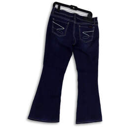 Womens Blue Dark Wash Pockets Regular Fit Denim Bootcut Jeans Size 8 alternative image