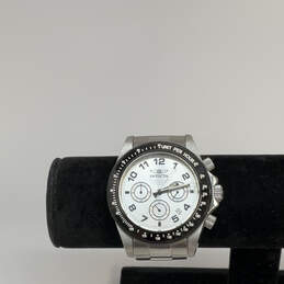 Designer Invicta 10702 Silver-Tone Chronograph Round Dial Analog Wristwatch