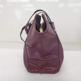 Coach Taylor Burgundy Purple Leather Alexis Carryall Handbag alternative image