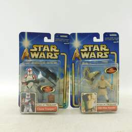 Lot of 2 Attack Of The Clones  Action figures  Clone trooper & Obi Wan Kenobi
