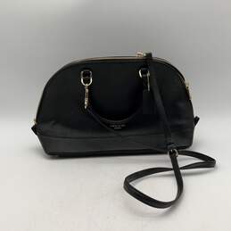 Coach Womens Sierra Black Leather Zipper Adjustable Strap Mini Satchel Handbag alternative image