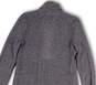 Womens Gray Long Sleeve Tight-Knit Open Front Cardigan Sweater Size Medium image number 4