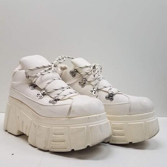 Bershka Sneakers Leather Platforms White 7.5 image number 3