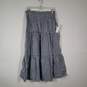 Womens Check Smocked Waist Flat Front Pull-On Midi A-Line Skirt Size Medium image number 1