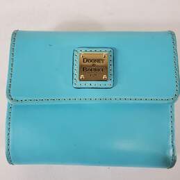 Dooney & Bourke Aqua Blue Leather Snap Wallet