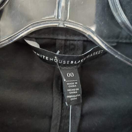 Size 00 Black Zip Front Military Style Jacket - Tag Attached image number 3