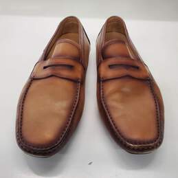 Magnanni Men's 'Dylan' Brown Leather Driving Loafers Size 10.5M