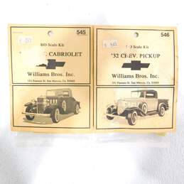 Williams Bros 32 Chevy Cabriolet & Pickup Truck HO Train Accessories