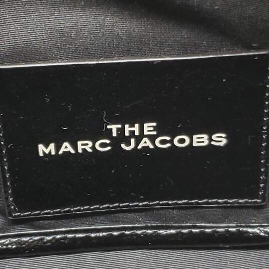 Marc Jacobs The Crinkle Shearling Black Leather Tote Bag AUTHENTICATED image number 4