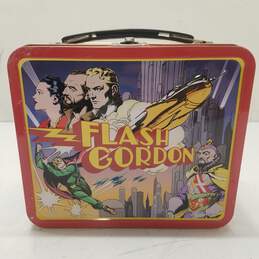 Vintage 2000 Flash Gordon 3D Embossed Metal Tin Lunch Box