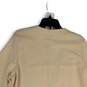 NWT Womens Ivory Long Sleeve Ruched Button Front Cardigan Sweater Size XL image number 4