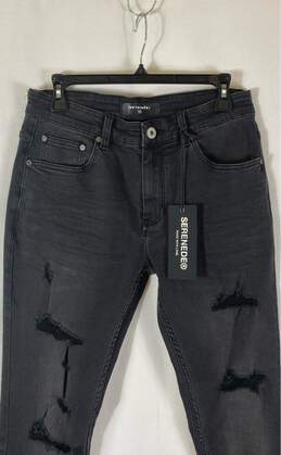 Serenede Black Stress Skinny Jeans - Size 32 alternative image