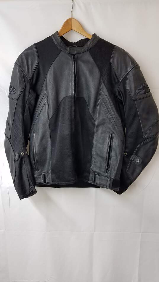 Joe Rocket Sector Women's Leather Motorcycle Jacket Black Size 40 image number 1