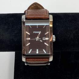 Designer Fossil FS-4371 Brown Stainless Steel Quartz Dress Wristwatch