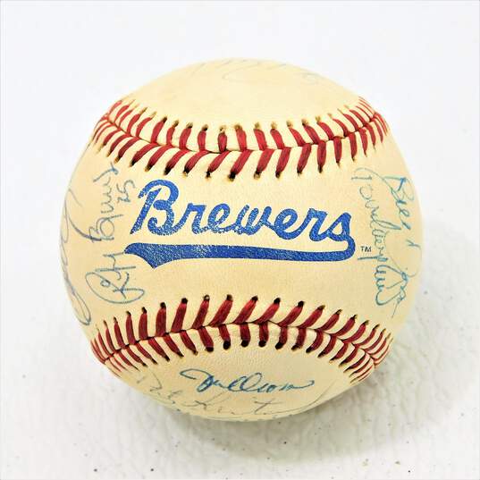 1993 Milwaukee Brewers Team Signed Baseball image number 1