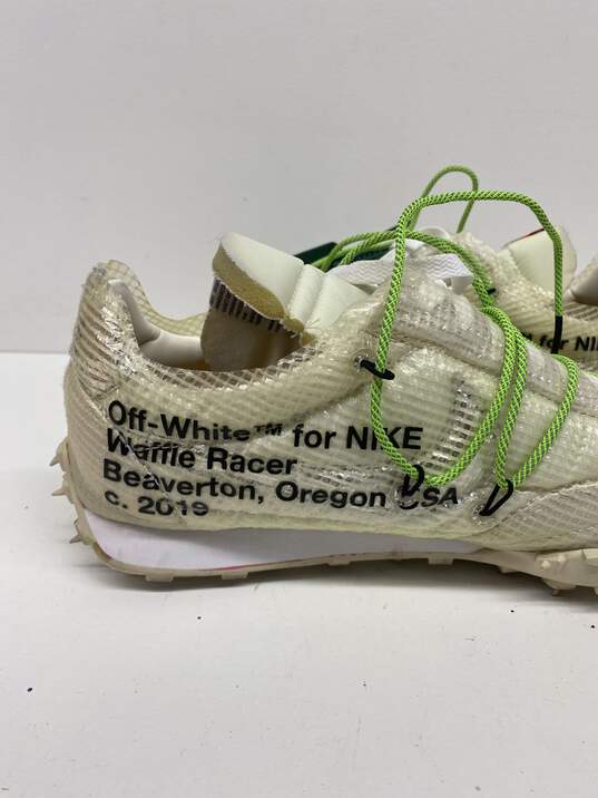 Authentic Nike Off-White x Waffle Racer Electric Green M 12 image number 5
