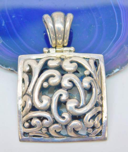Barse 925 Sterling Silver Scrolled Cut Out Pendant 20.0g image number 2
