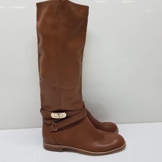 Women's Coach 'Christine' Carmel Leather Riding Boots Size 6 image number 3