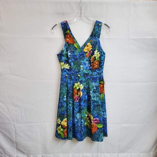 Adrianna Papell Multicolor Floral Patterned Sleeveless Dress WM Size 0 NWT image number 2