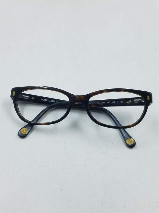 D&G Tortoise Oval Eyeglasses image number 1