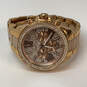 Designer Michael Kors MK-6096 Gold-Tone Rhinestone Analog Wristwatch image number 3