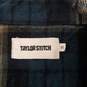 Taylor Stitch MN's 100% Organic Cotton Green & Brown Plaid Long Sleeve Shirt size 40 image number 3