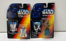 Lot of 2 Kenner Star Wars The Power Of The Force Action Figures-R2-D2 & Yoda