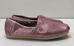 Toms Classic Alpergata Glitter Slip On Shoes Pink 8.5