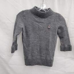 Burberry Blue Label Women's Gray Knit 3/4 Sleeve Sweater Size 38 AUTHENTICATED