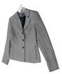 Ann Taylor Women's Gray Herringbone Long Sleeve Three Button Blazer Jacket Size Small image number 2