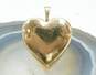 Vintage 14k Yellow Gold Etched Heart Locket Pendant 4.1g image number 7