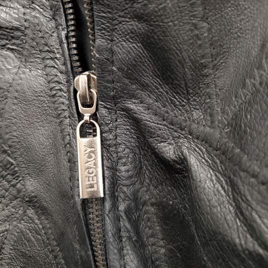 Legacy Men Black Leather Jacket XL image number 2